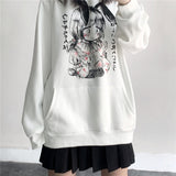 Rabbit Girl Anime Print Hoodie