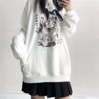 Rabbit Girl Anime Print Hoodie