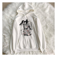 Rabbit Girl Anime Print Hoodie