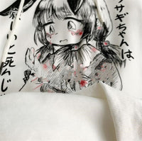 Rabbit Girl Anime Print Hoodie