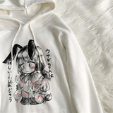 Rabbit Girl Anime Print Hoodie