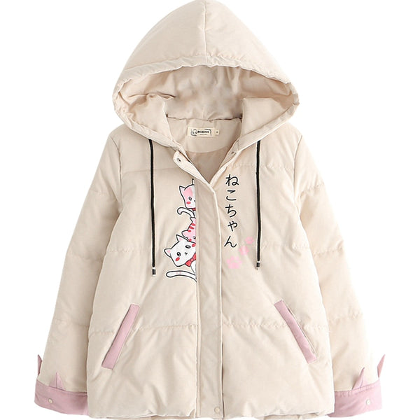 Kitty Cat Printed Parka