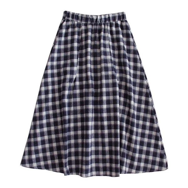 Plaid Long Skirt