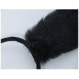 Black Bunny Ears Furry Headband