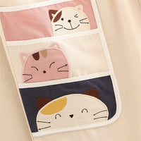 Elastic High Waist Cat Patch Pants