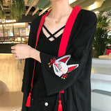 Black Cat Vintage Kimono