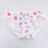 Ruffle With Bow Low Waist Strawberry Panty