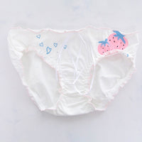 Ruffle With Bow Low Waist Strawberry Panty