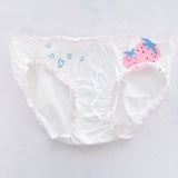 Ruffle With Bow Low Waist Strawberry Panty