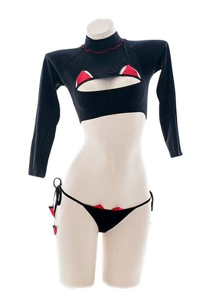 Devil Anime Long Sleeve Bikini