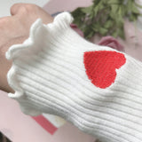 Heart Embroidered Turtleneck Shirt