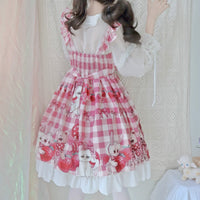 Red Strawberry Lolita Suspender Princess Dress