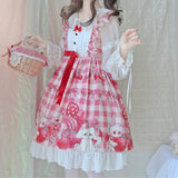 Red Strawberry Lolita Suspender Princess Dress