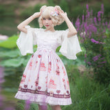 Strawberry Lolita Pink Tutu Lace Dress