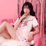 Pink Anime Short Sleeve Pajamas