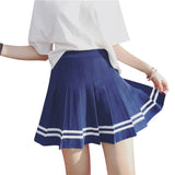 Pleated Preppy Short Skirt