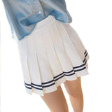 Pleated Preppy Short Skirt