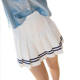 Pleated Preppy Short Skirt