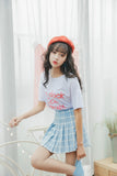 Baby Blue Pleated Schoolgirl Skirt