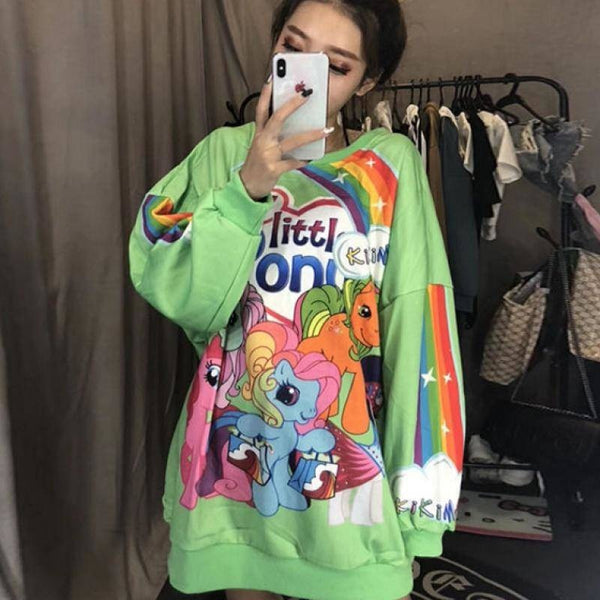 Green Pony Anime Hoodie