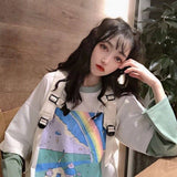 Green Streetwear Oversized Long Sleeve T-shirt