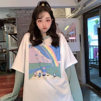 Green Streetwear Oversized Long Sleeve T-shirt