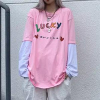 Green Streetwear Oversized Long Sleeve T-shirt