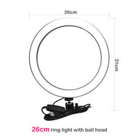 10 Inch Selfie Ring Light with 3 Clips