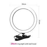 10 Inch Selfie Ring Light with 3 Clips