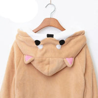 Furry Dog With Ears And Pouch Hoodie