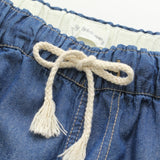 High Waist Embroidered Jean Shorts