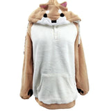 Furry Dog With Ears And Pouch Hoodie