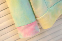 Rainbow Tie-die Zipper Hoodie