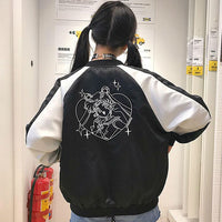 Preppy Sailor Moon Anime Bomber Jacket