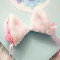 Kitty Cat Ears Furry Hair Clip