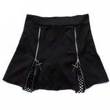 Black Goth Mini Skirt With Mesh