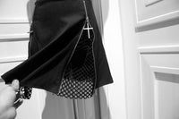 Black Goth Mini Skirt With Mesh