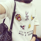 Cartoon Graphic Print T-shirt