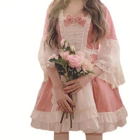 Pink Lolita Vintage Fluffy Princess Dress