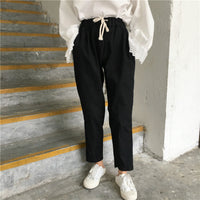 Loose High Waist Elastic Pants