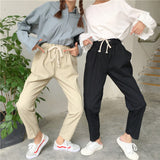 Loose High Waist Elastic Pants