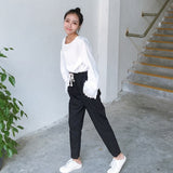 Loose High Waist Elastic Pants