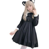 Gothic Lolita Vintage Long Sleeve Pleated Dress