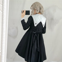 Gothic Lolita Vintage Long Sleeve Pleated Dress