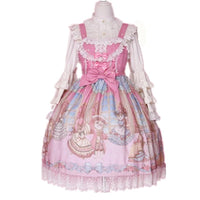 Lolita Vintage Ruffle Suspender Princess Dress