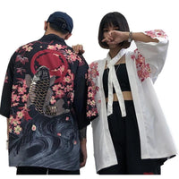 Kpop Vintage Kimono Lace Up Cardigan