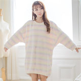 Fluffy Rainbow Night Gown Mini Dress