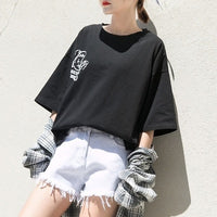 Ulzzang Letter Printed Oversize T-shirt