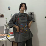 Ulzzang Letter Printed Oversize T-shirt