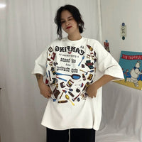 Ulzzang Letter Printed Oversize T-shirt